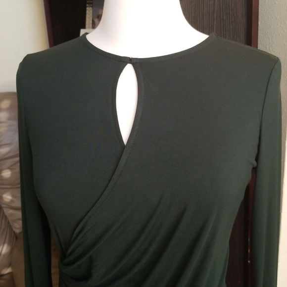 Hunter green Cable & Gauge blouse - Picture 2 of 4